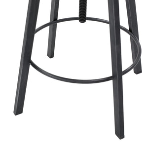 English Elm Christopher Knight Home® - METAL Rustic Barstool with Fir Wood Seat & Backrest, Adjustable 39–45" Height, Black Silver Frame 59330.00