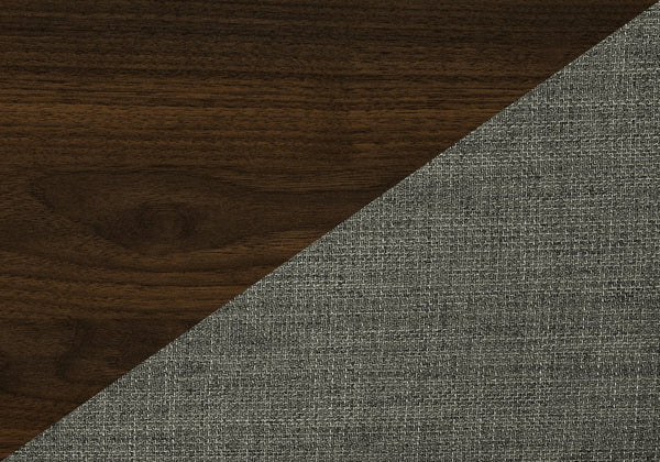 English Elm Dining Chair Upholstered Set of 2 with Linen-Look Fabric, Walnut Legs, 21" Seat Height, Modern Comfort Grey 39 L x 15 W x 21 H B2710P286998