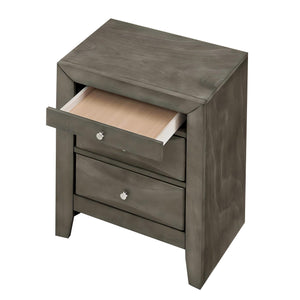 English Elm Elegant Gray Storage Nightstand with 3 Spacious Drawers, Curved Fronts, 28"H x 23"W x 17"D, Ready-to-Use B078108040