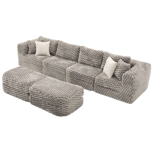 English Elm Swivel Barrel Accent Chair Chenille Tufted Round Club Seat for Living Room Lounge Grey N719S002360E