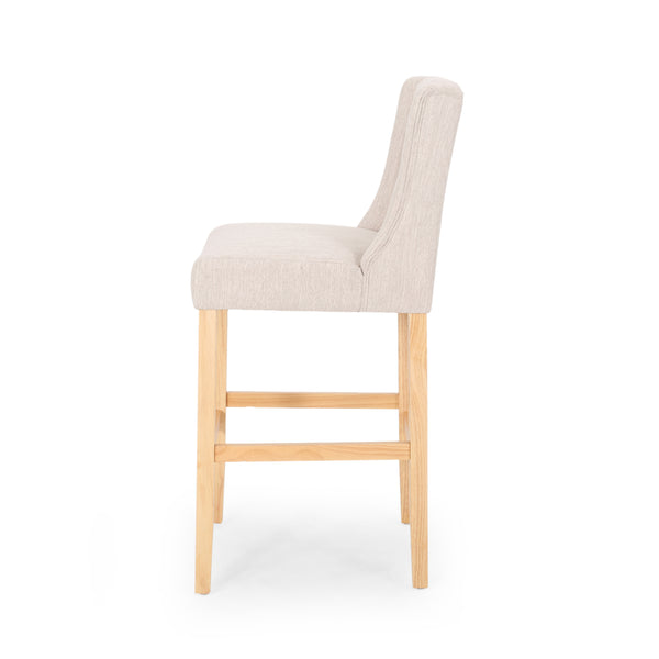 English Elm Vienna Wingback Counter Stools Set of 2 Tufted Fabric Nailhead Kitchen Bar Seating 64854.00BGE