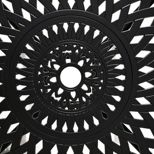 English Elm Outsunny 47" Folding Camping Table – Lightweight Aluminum Alloy, Height Adjustable, Portable Carry Handle Black W2225P217109