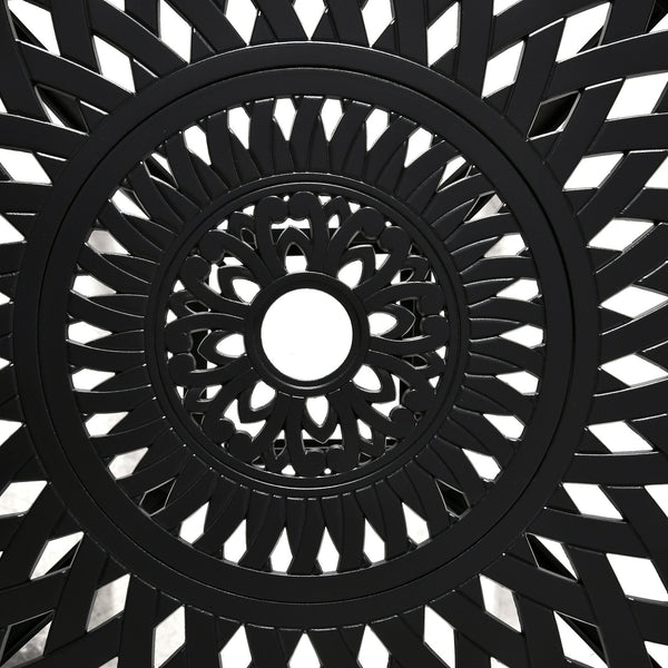 English Elm Outsunny 47" Folding Camping Table – Lightweight Aluminum Alloy, Height Adjustable, Portable Carry Handle Black W2225P217109