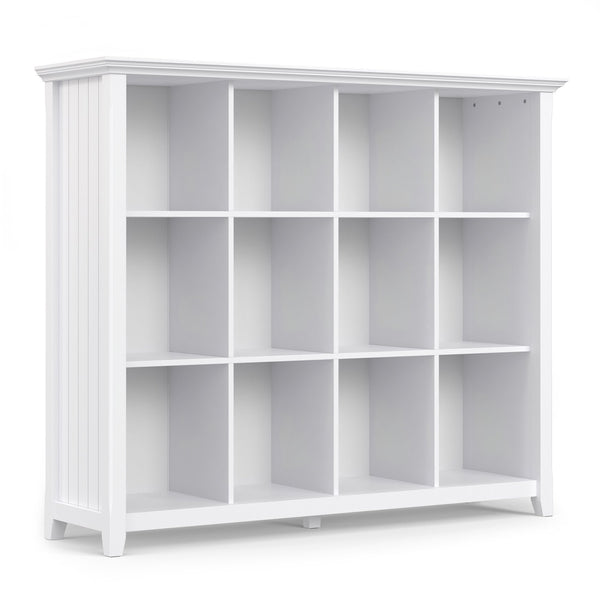 English Elm Acadian 12-Cube Storage Unit - Handcrafted Pine Organizer With Elegant White Finish For Home Décor B136P238606