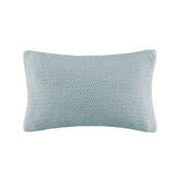 INK+IVY Bree Knit Casual Oblong Pillow Cover II21-1302 Light Blue