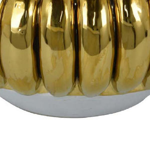 English Elm Milly Gold Ceramic Centerpiece Bowl with Sculptural Petal Rim for Glam Interiors B056P417014