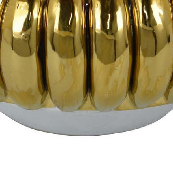 English Elm Milly Gold Ceramic Centerpiece Bowl with Sculptural Petal Rim for Glam Interiors B056P417014