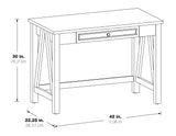 OSP Home Furnishings Quinton Writing Desk Salvage Oak