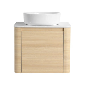 English Elm 24'' Wall-Mounted Bathroom Vanity With Soft-Close Door & Stylish Ceramic Sink For Small Spaces W999S00457