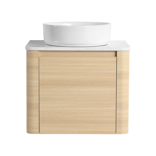 English Elm 24'' Wall-Mounted Bathroom Vanity With Soft-Close Door & Stylish Ceramic Sink For Small Spaces W999S00457