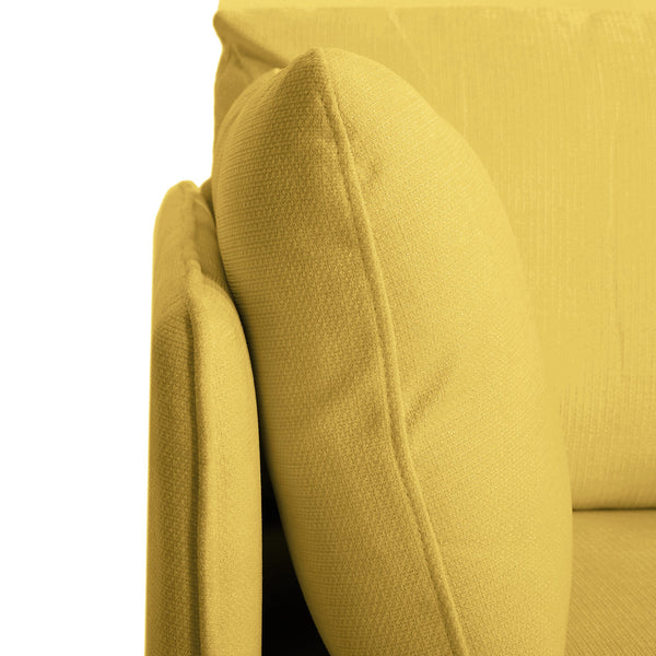 English Elm 39" Scandinavian Accent Chair Plush Upholstered Cushions Solid Wood Legs Modern Lounge N767P208311Y