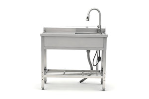 English Elm Stainless Steel Freestanding Utility Sink with Pull Out Faucet for Garage or Mudroom W3167P356272