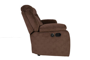 English Elm Modern Velvet Reclining Sofa with Usb Port Tufted Plush Back and Pillow Arms Chocolate B011P468570