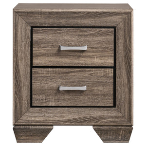 English Elm Emory Queen Bedroom Set Solid Hardwood Bookcase Headboard Built-in Lights Cappuccino Taupe B062S00762