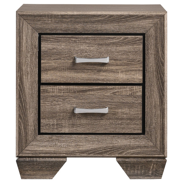 English Elm Emory Queen Bedroom Set Solid Hardwood Bookcase Headboard Built-in Lights Cappuccino Taupe B062S00762