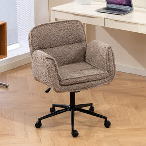 English Elm Stylish Barrel Swivel Accent Chair Upholstered Seat with Storage for Vanity or Dining W3248P424652