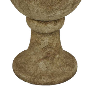 English Elm Deni Silver Porcelain Temple Jar with Pierced Lattice Lid for Mantel or Shelf Display Brown B056P416949