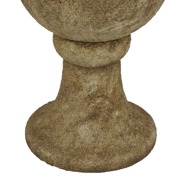 English Elm Deni Silver Porcelain Temple Jar with Pierced Lattice Lid for Mantel or Shelf Display Brown B056P416949