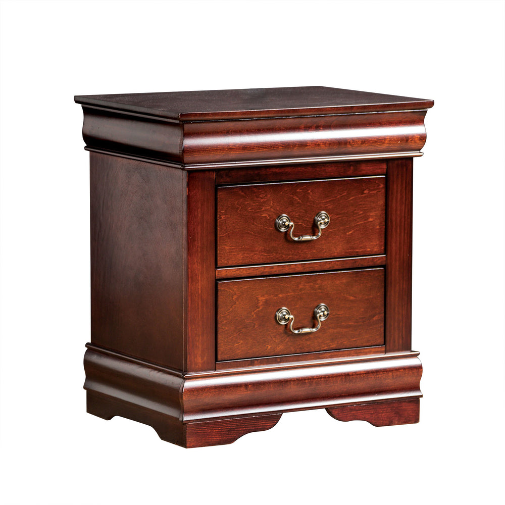 English Elm Light Gray Contemporary Nightstand Solid Rubberwood Dovetail Drawer Bedroom Storage Cherry B2741P433359