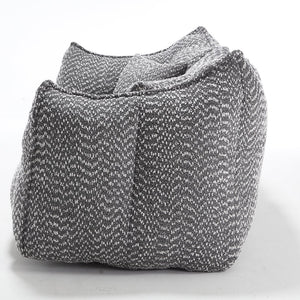 English Elm Soft Plush Foam Beanbag Chair for Two People, Square Recliner Sofa With Superfiber Comfort Embrace Grey W1996P252274