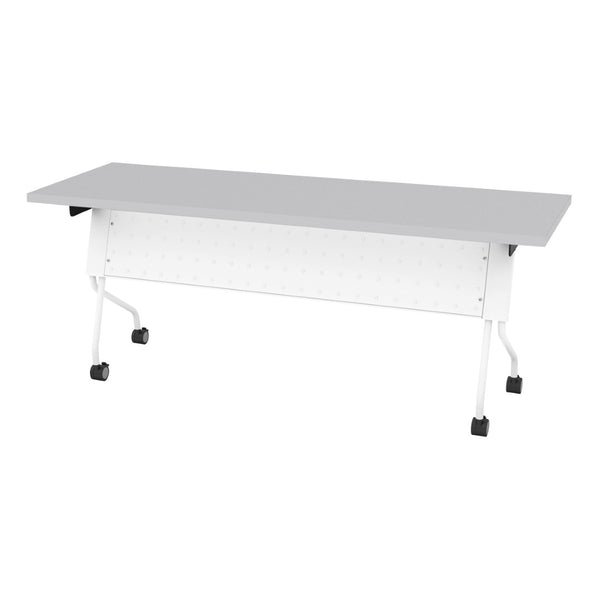 OSP Home Furnishings 6' Flip Top Nesting Training Table with Locking Casters for Office or Classroom Grey 84226WG