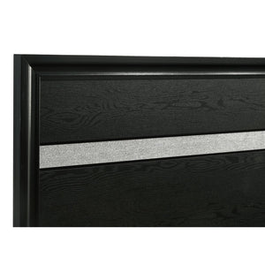 English Elm Pierce Eastern King Platform Bed with Led Headboard and Italian Gloss Finish B062S01843