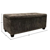 Parker House Parker Living Sleep Chloe - French Storage Bench French Grey 100% Polyester (SW) BCHL-BENCH-FRE