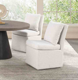 English Elm Contemporary Northall Arm Chair with Sleek Upholstery and Minimalist Profile for Modern Dining Spaces White 28 L x 22 W x 37 H B2741P406962