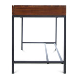 Christopher Knight Home® - Noble House - Ebany Industrial Dark Oak Acacia Wood Storage Desk with Rustic Metal Iron Accents