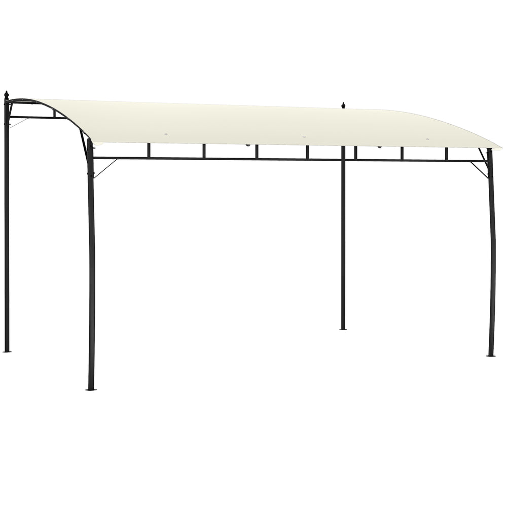 English Elm Outsunny Steel Pergola Gazebo with Uv Canopy for Patio Deck or Backyard Shade W2225P174147