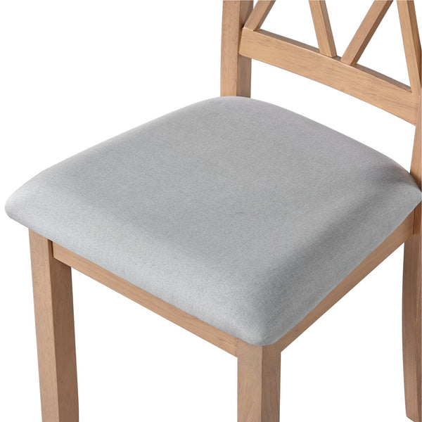 English Elm Dining Room Chairs Set of 2 Upholstered Accent Side Chairs with Padded Seat and Solid Wood Legs, Stylish Natural N752P216388A