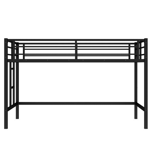 English Elm Twin Metal Loft Bed With Ladder & Guardrails - Stylish Space-Saving Solution For Kids’ Rooms! W1580P309651-GIGA