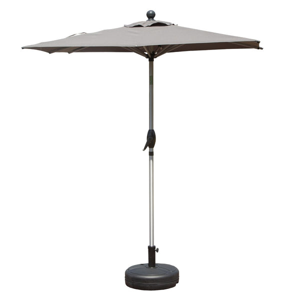 English Elm Rectangle Patio Umbrella With Crank Lift & Adjustable Tilt - Stylish Grey Shade For Outdoors W1859P320942-GIGA