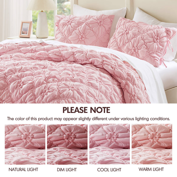 English Elm 3PCS King Comforter Set with Plush Microfiber Fill, Oversized 102"x88" Comforter and Shams Pink 16.93 L x 12.99 W x 7.87 H B035P366524