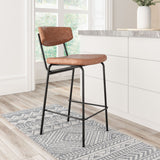 Charon Counter Stool - Set of 2 Vintage Brown 110262 Zuo Modern