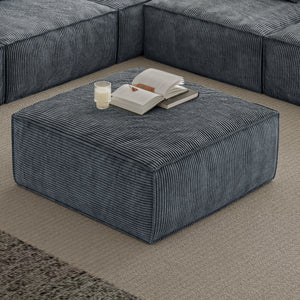 English Elm Sectional Sofa Ottoman Cloud Cushion Modular Set for Living Room in Dark Grey W3147P277228