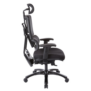 OSP Home Furnishings Vertical Mesh Back Ergonomic Office Chair with Lumbar Support and Synchro Tilt 99663BHRB-30