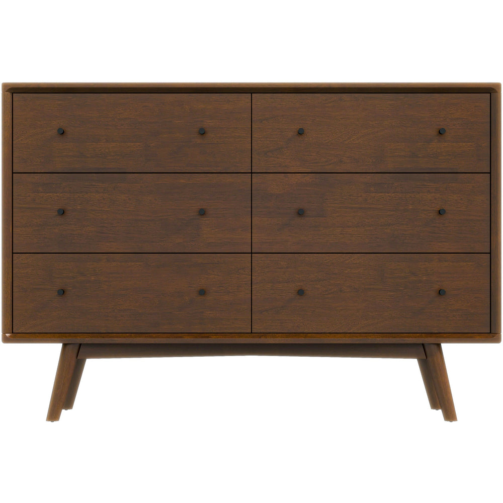 English Elm Caroline Solid Wood Dresser with Tapered Legs for a Mid Century Modern Bedroom B183P201692