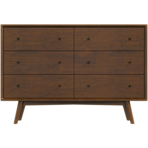 English Elm Caroline Solid Wood Dresser with Tapered Legs for a Mid Century Modern Bedroom B183P201692