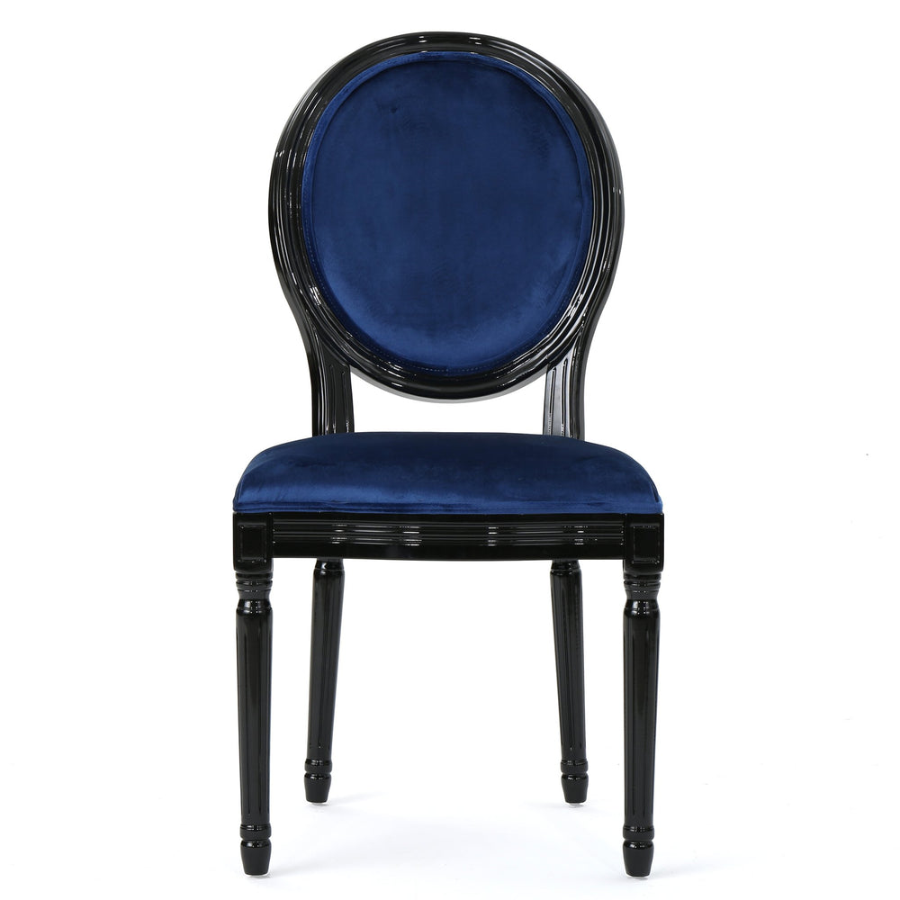 English Elm Christopher Knight Home® - Kd Dining Chair - Elegant Navy Blue Velvet Upholstered Seating With Timeless French Country Charm 60352.00NVLTNBL