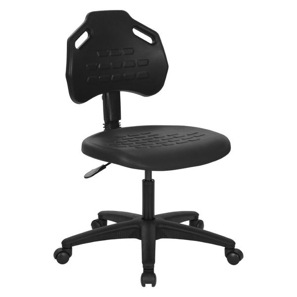 OSP Home Furnishings Armless Task Chair with Lumbar Support Urethane Seat for Modern Office Workstations KH81313