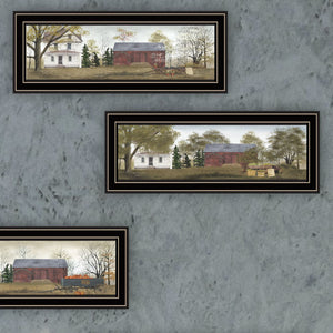 English Elm Trendy Decor 4u Four Seasons Pastoral Wall Art Set Black Framed Farmhouse Prints B067P254118