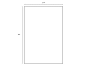 Sunpan Building Blocks Black Wall Art - Unique Hand-Painted Design with Wood Floater Frame, 48"x72"