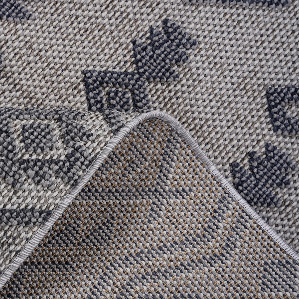 English Elm Loom & Luxe 4X6 Indoor/Outdoor Area Rug - Elegant White/Gray Design, Kid & Pet Friendly, Durable! B335P289616