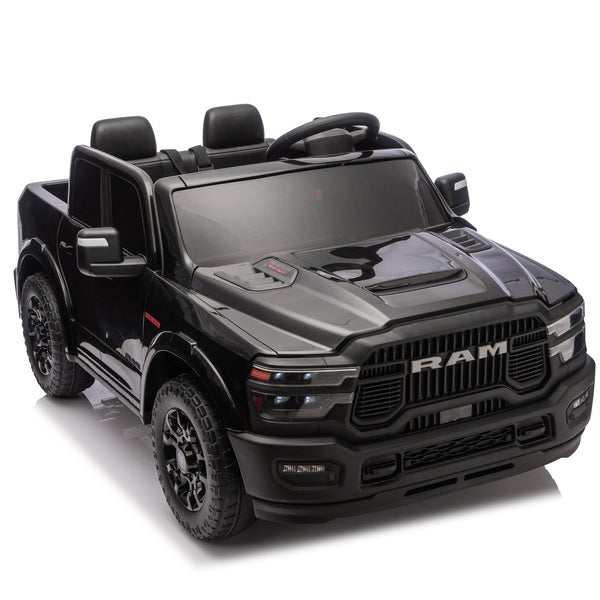 English Elm 24v Licensed Dodge Ram 2500 Kids Ride on Truck with Remote and 4-wheel Suspension W1578P305880