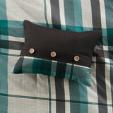 Intelligent Design Robbie Casual Plaid Comforter Set with Bed Sheets ID10-2433 Teal/Black