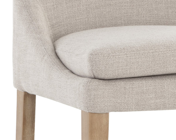 Sunpan ROSINE Counter Stool - Effie Flax Upholstered Design with Solid Birch Legs for Modern Comfort & Style 108584