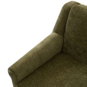 English Elm Modern Boucle Accent Chair Sculpted Flared Arms Birch Legs Mid-century Living Room N723P426251G