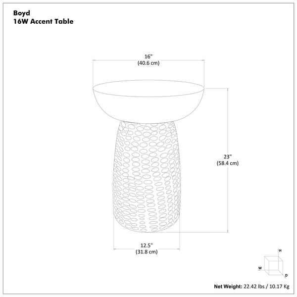 English Elm Boyd Hand-carved Solid Mango Wood Accent Table with White Finish for Modern Living Brown B136P414666