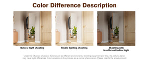 English Elm 360° Swivel Full Length Floor Mirror with Coat Hooks Rubberwood Stand Entryway Bedroom W2987P438044